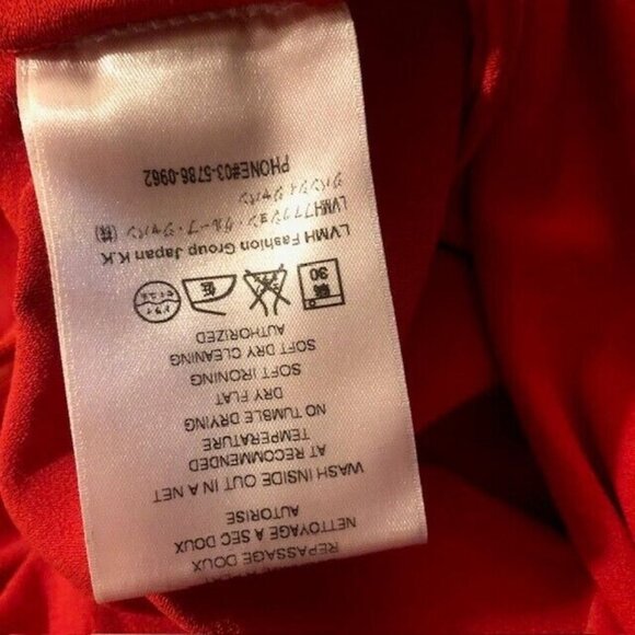 PREOWNED GIVENCHY FALL 2017 RED WHITE LOGO PRINT CELEBRITY-OWNED BODYSUIT SZ SM - Picture 10 of 12